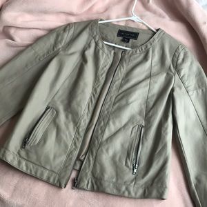 Tan Faux Leather Jacket